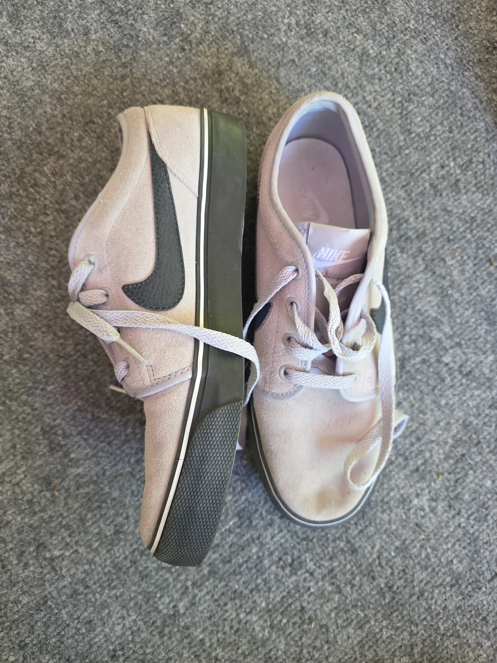 Nike SB Portmore Grey Suede Canvas Skate Shoes Mens Size 7.5